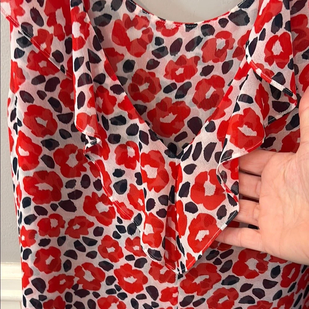 CAbi Red and Black Floral Tank Top - Picture 3 of 7